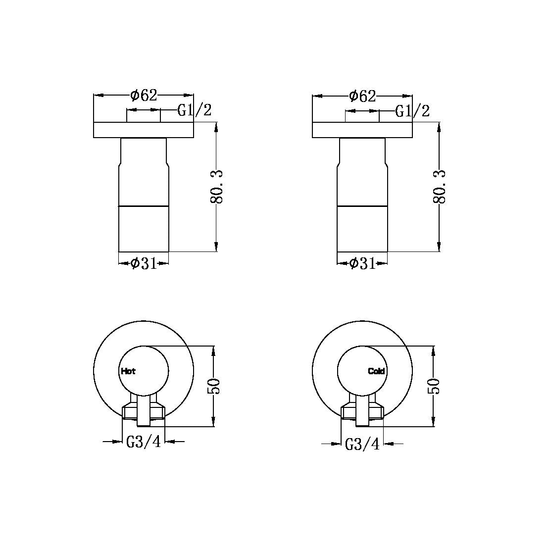 Washing Machine Tap Set