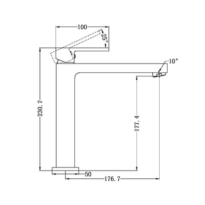 Ecco Basin Mixer | Tall