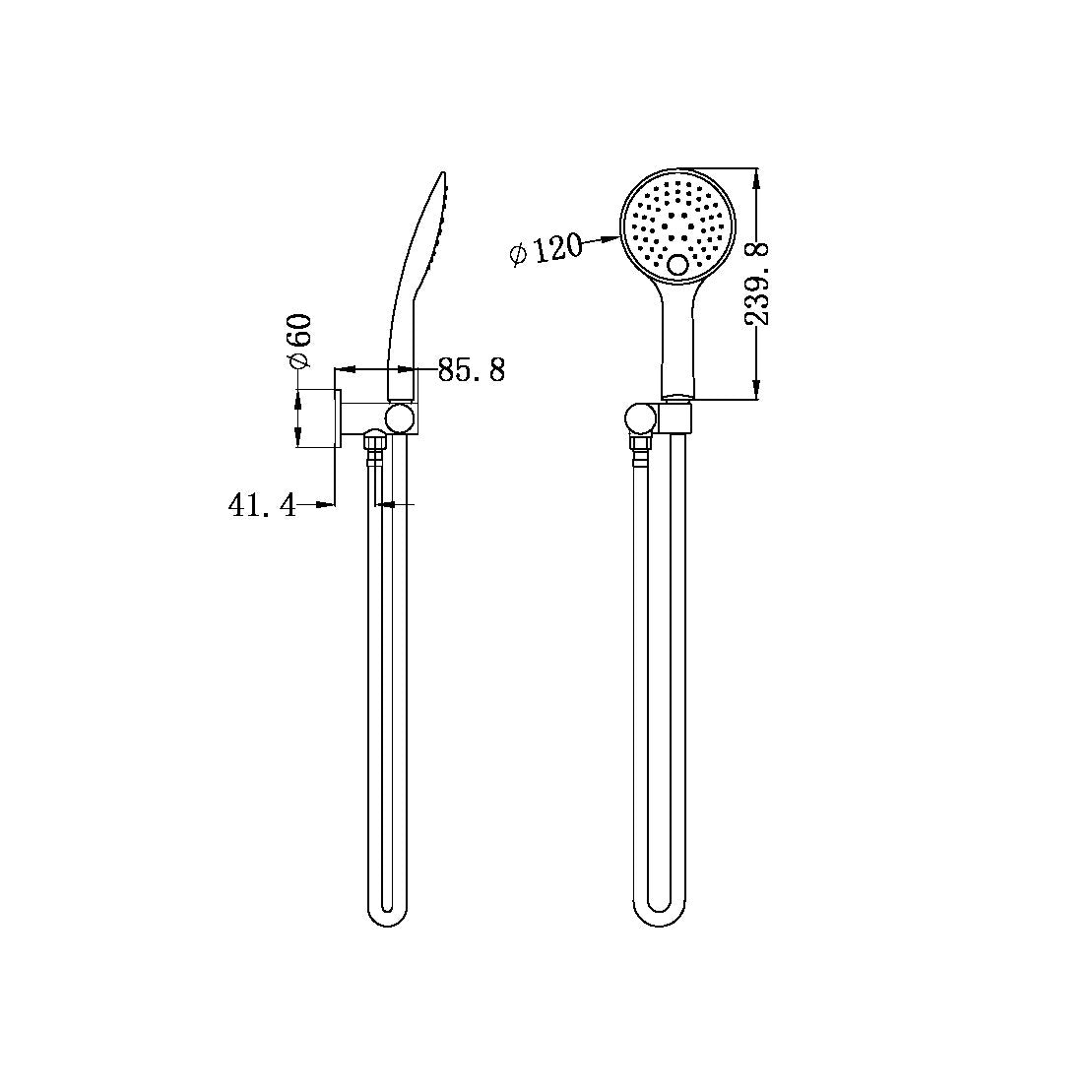 Rain 3 Function Shower Bracket | Round