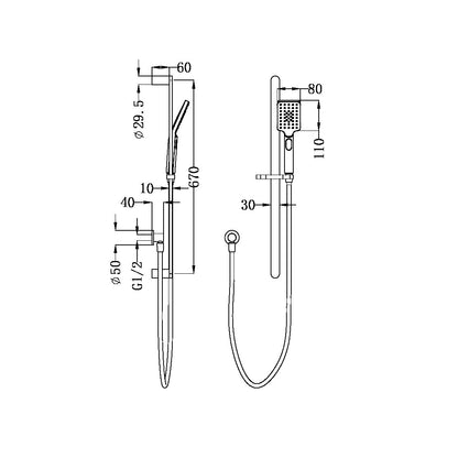 Bianca/Ecco Shower Rail