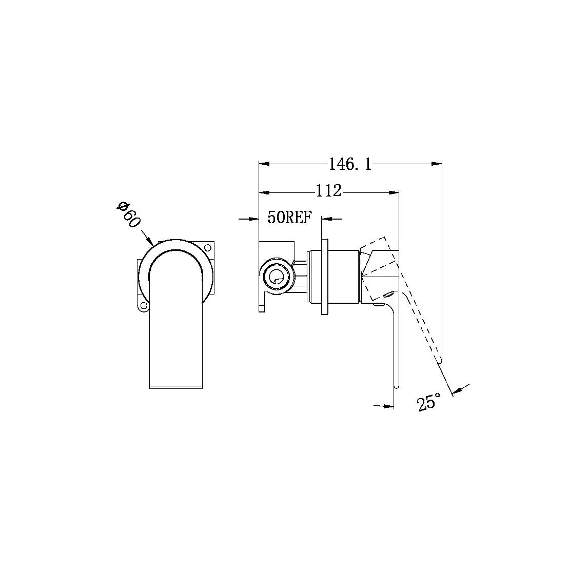 Bianca Shower Mixer | 60/80mm Round Plate