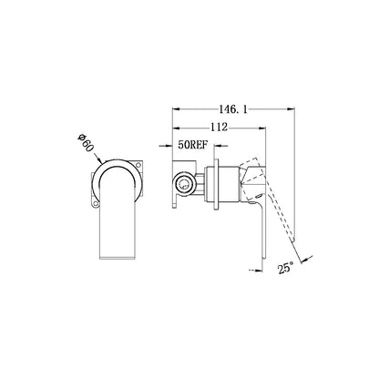 Bianca Shower Mixer | 60/80mm Round Plate