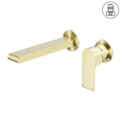 Bianca Wall Basin/Bath Mixer | 187/230mm | Separate Back Plate