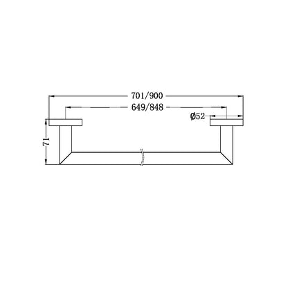 Dolce Towel Rail | Single | 900mm