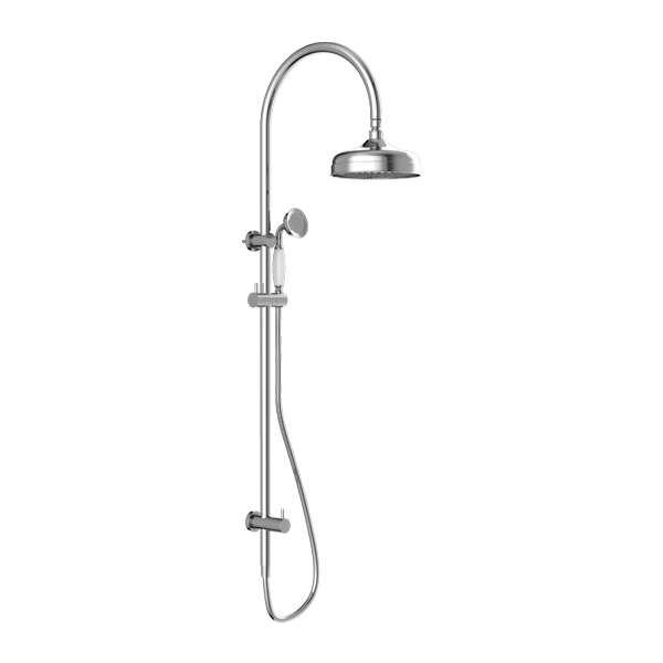 York Twin Shower | White Porcelain Hand Shower