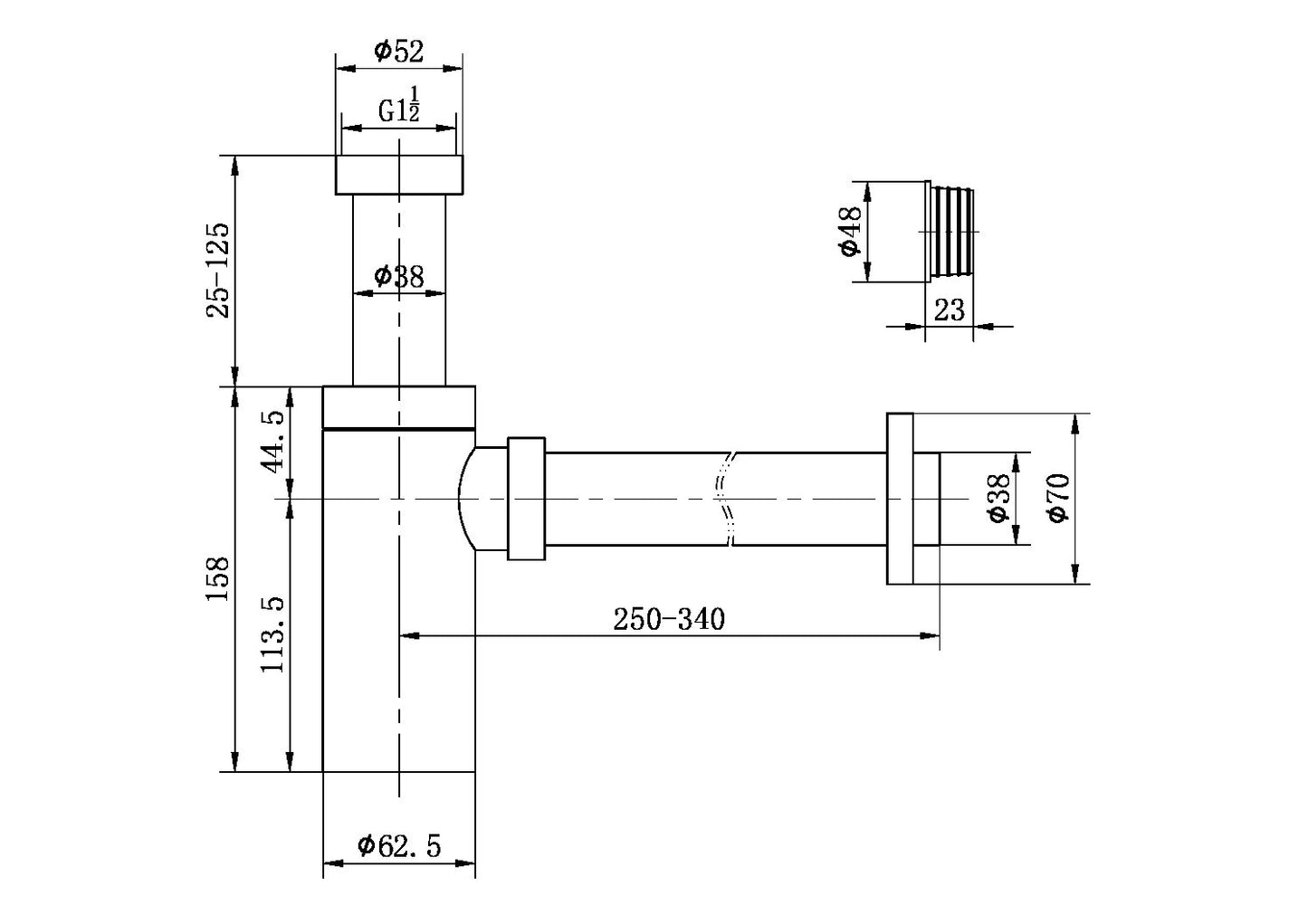 Bottle Trap | Round | 40mm