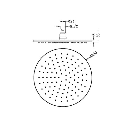 Round Shower Head | 250mm