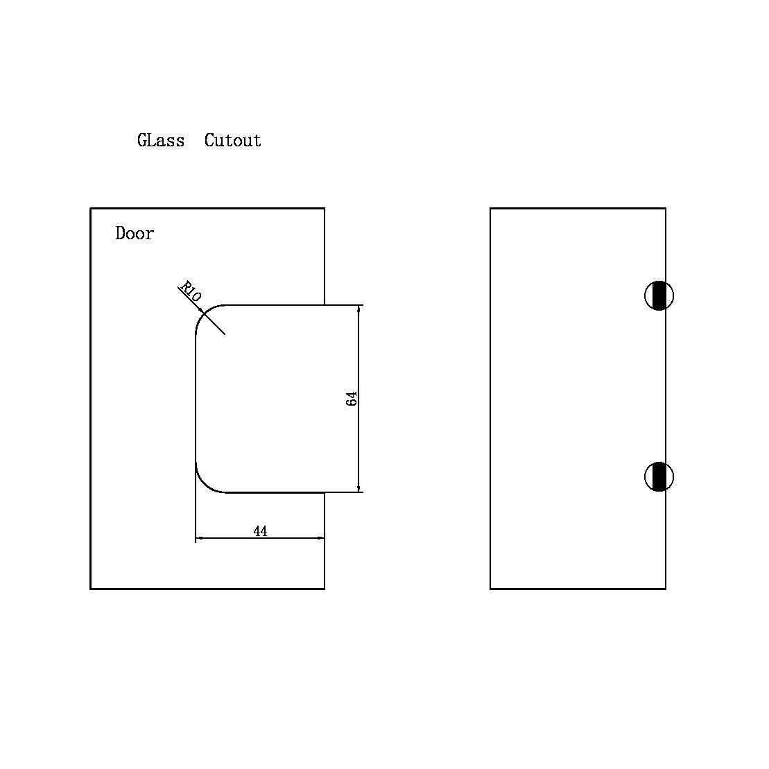 Shower Hinge | Glass to Wall | 10mm Glass | 90 Degree