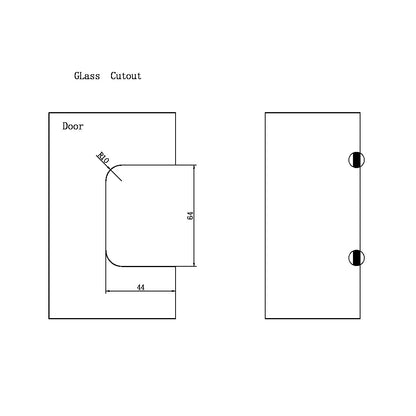 Shower Hinge | Glass to Wall | 10mm Glass | 90 Degree