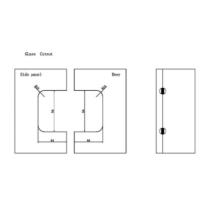 Shower Hinge | Glass to Glass| 10mm Glass | 180 Degree