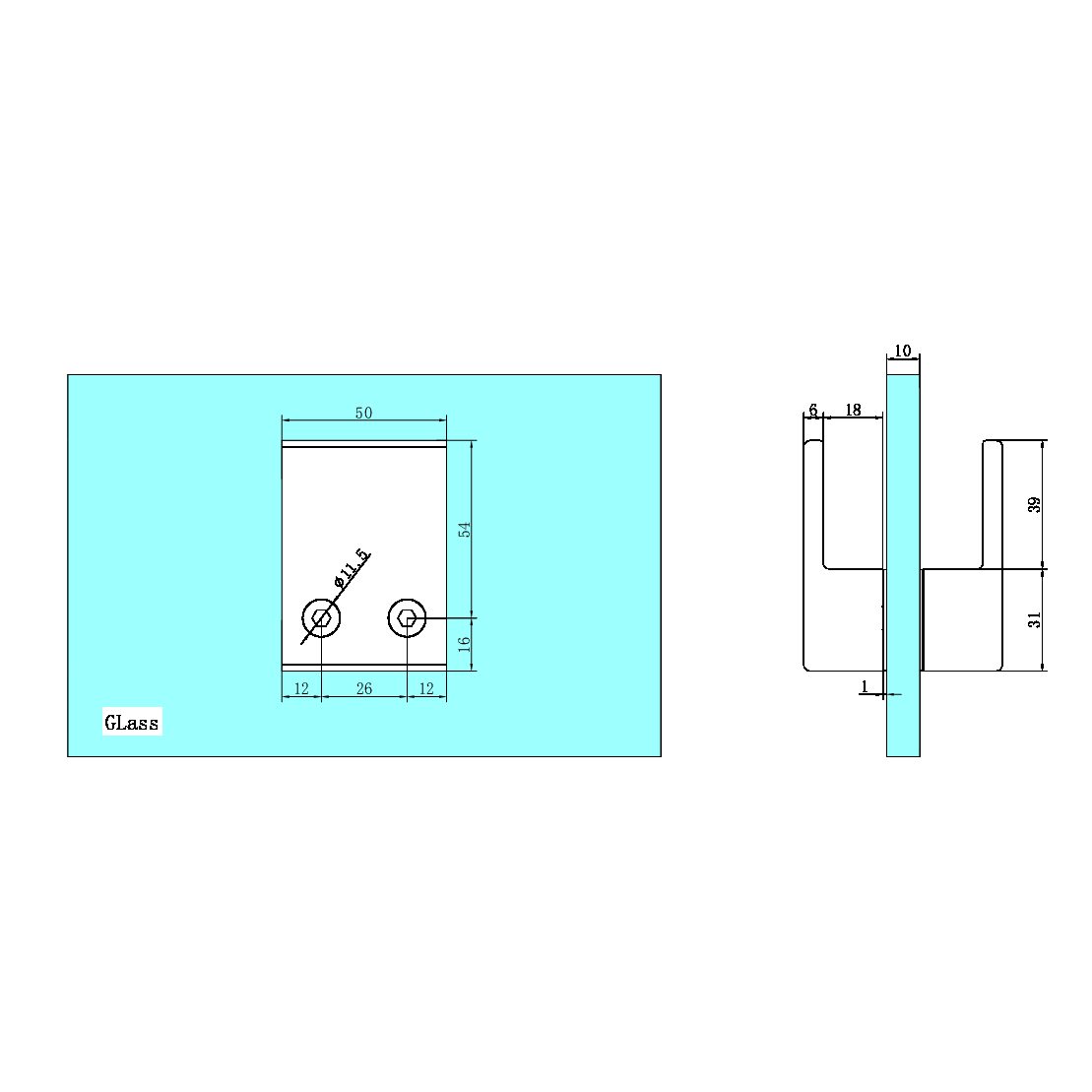 Shower Knob Handle | Square