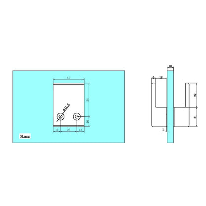 Shower Knob Handle | Square