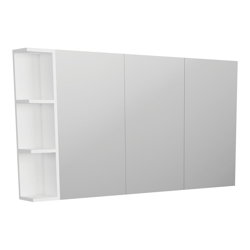 Pencil Edge Mirror Cabinet, 1 Side Shelf