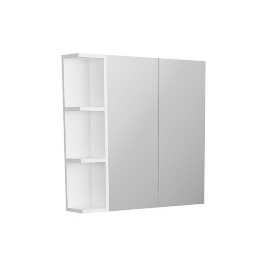 Pencil Edge Mirror Cabinet, 1 Side Shelf