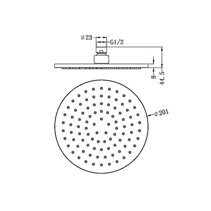 Round Shower Head | 200mm