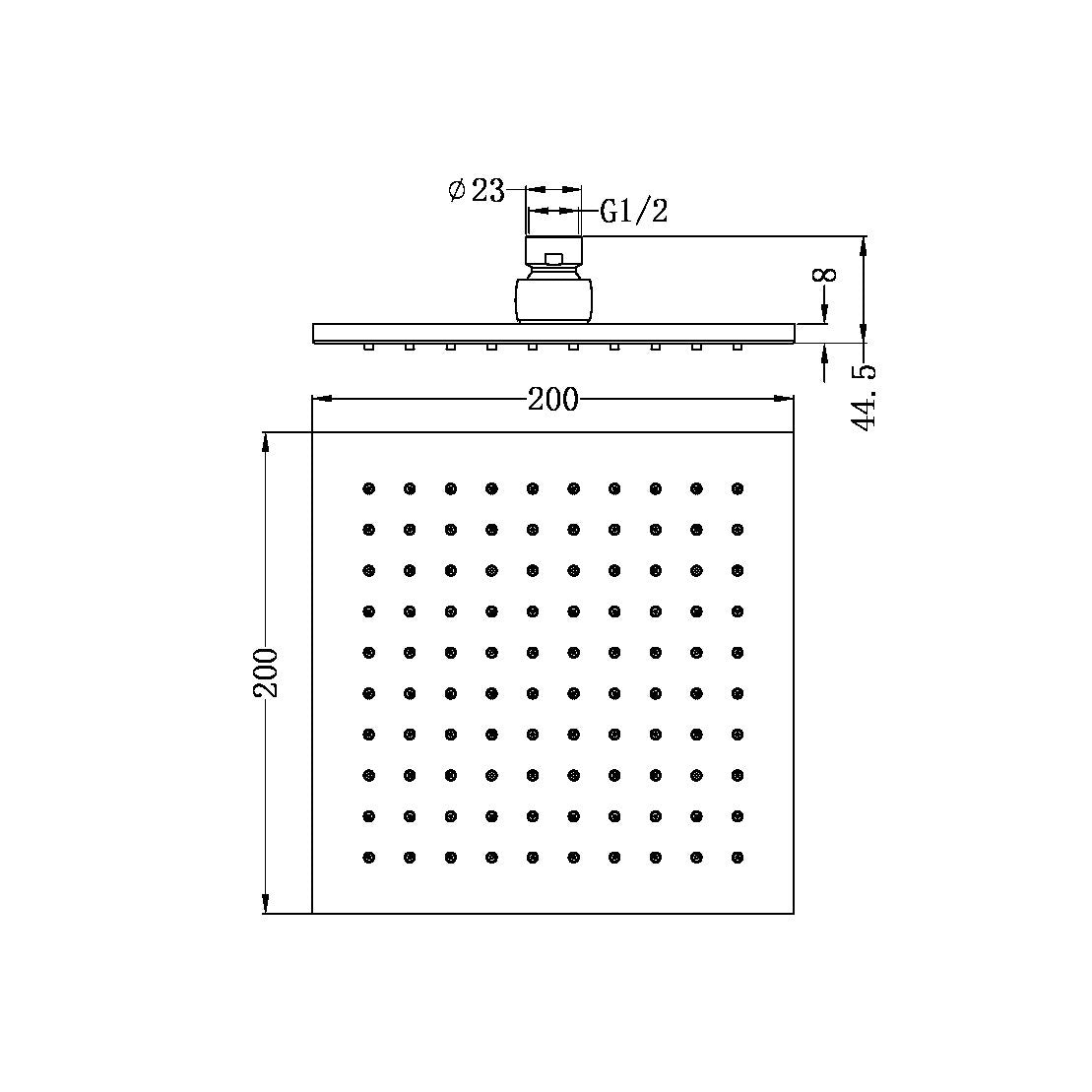 Square Shower Head | 200mm