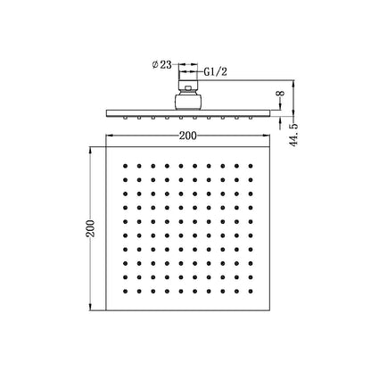 Square Shower Head | 200mm