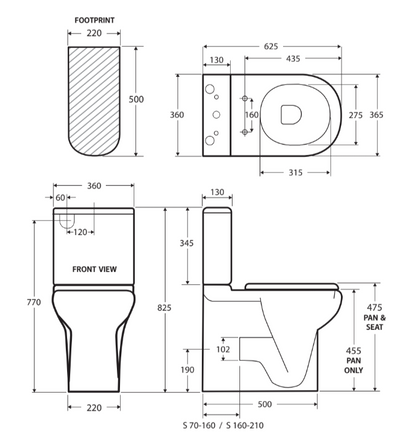 RAK Compact Back-to-Wall Toilet Suite, Gloss White