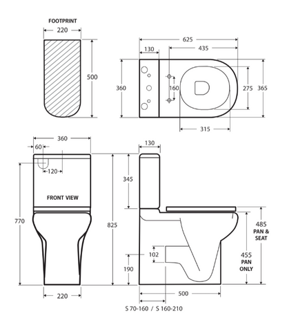 RAK Compact Back-to-Wall Toilet Suite, Gloss White