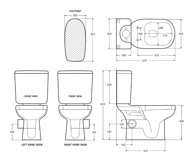 RAK Liwa White Close-Coupled Toilet Suite