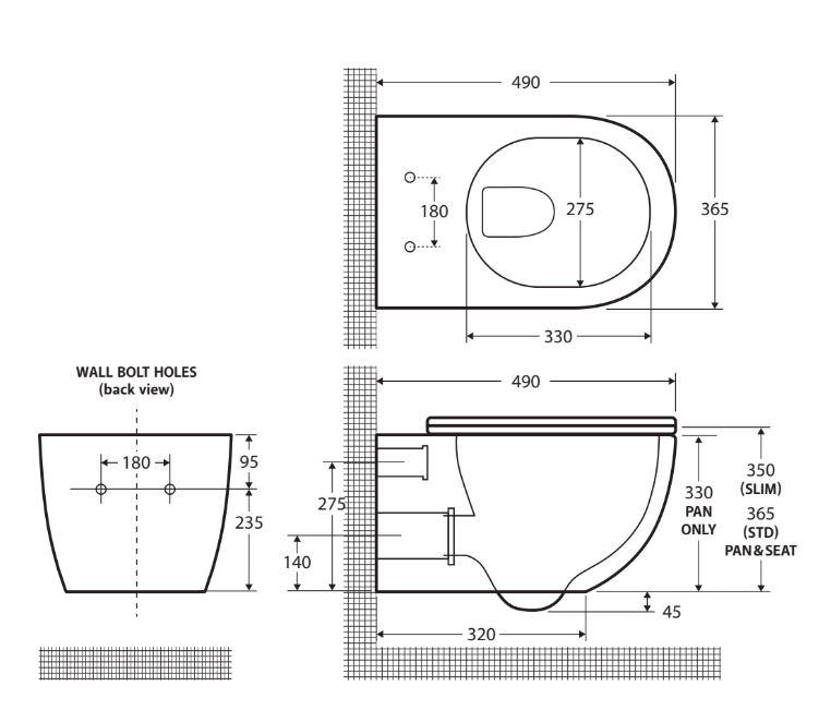 RAK Cloud Wall-Hung Toilet Suite, Matte White