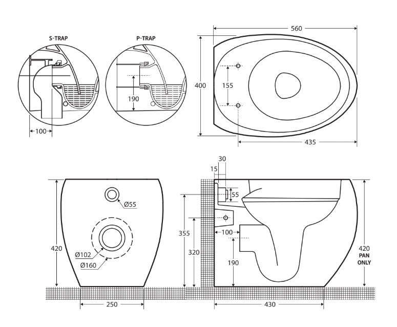 RAK Cloud Wall-Faced Toilet Suite, Matte White