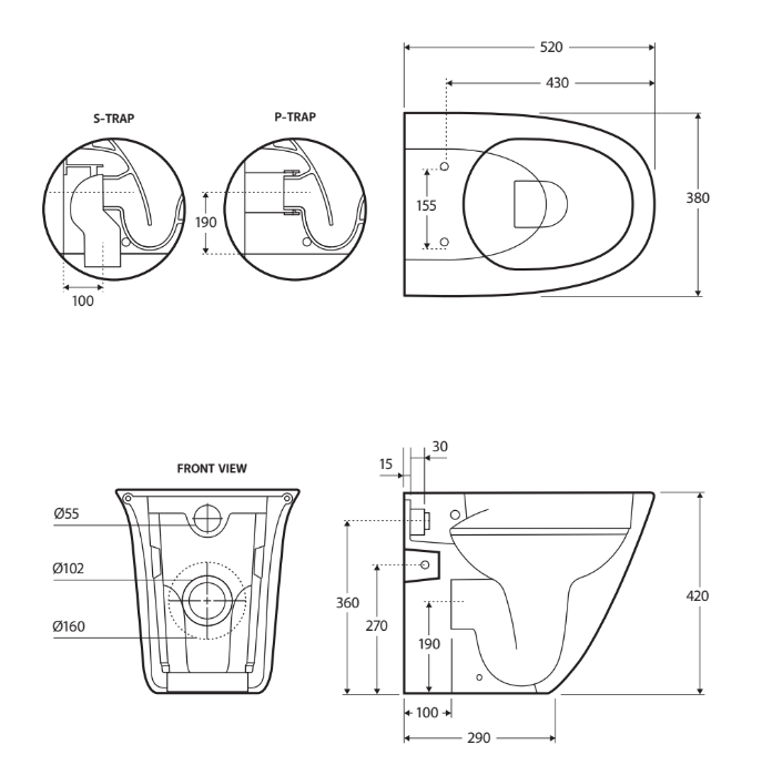 RAK Sensation Wall-Faced Toilet Suite, Alpine White