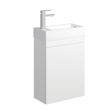 Edge 450 Ensuite Wall-Hung Vanity with Overflow, Satin White