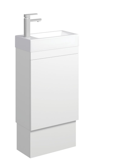 Edge 450 Ensuite Vanity on Kickboard, No Overflow, Satin White