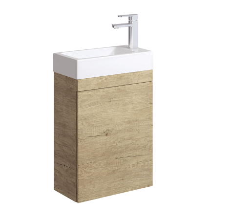 Edge 450 Ensuite Wall-Hung Vanity, No Overflow, Scandi Oak