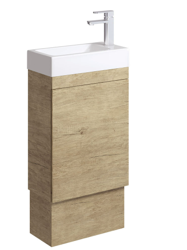 Edge 450 Ensuite Vanity on Kickboard, No Overflow, Scandi Oak