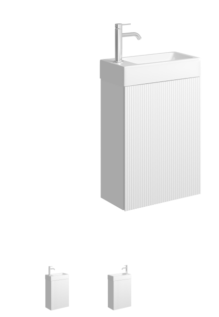 Minka 450 Wall-Hung Vanity, No Overflow, Satin White