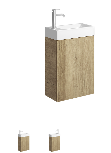 Minka 450 Wall-Hung Vanity, No Overflow, Scandi Oak