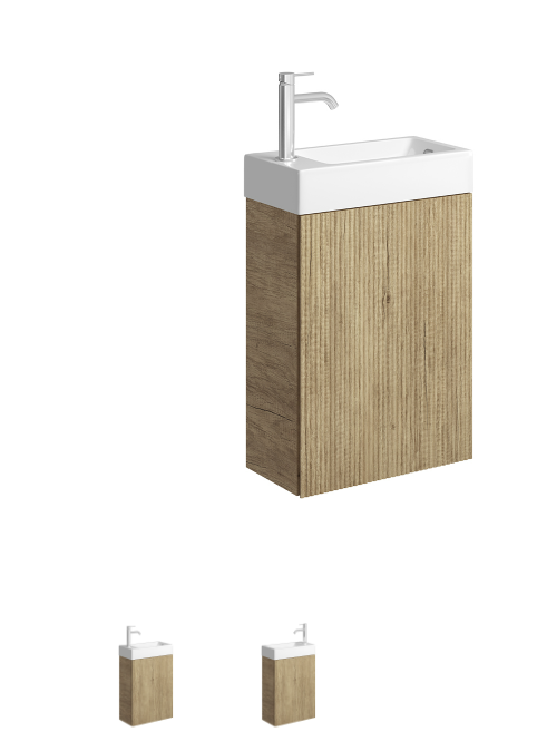 Minka 450 Wall-Hung Vanity with Overflow, Scandi Oak