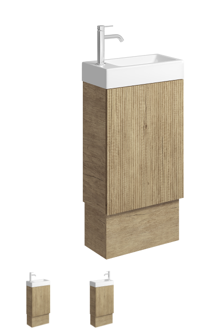 Minka 450 Vanity on Kickboard, No Overflow, Scandi Oak