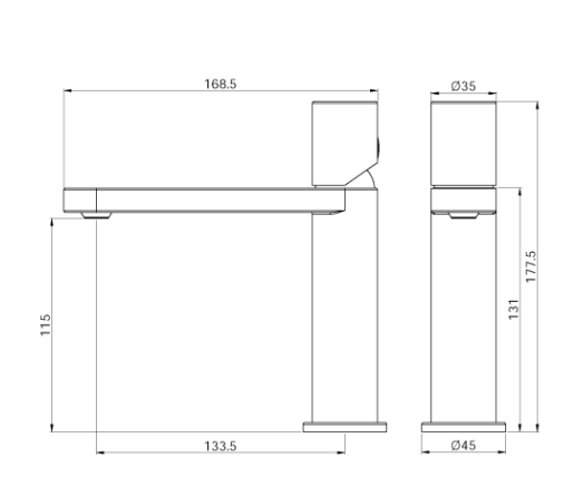 Pure SS316L Basin Mixer
