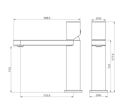 Pure SS316L Basin Mixer