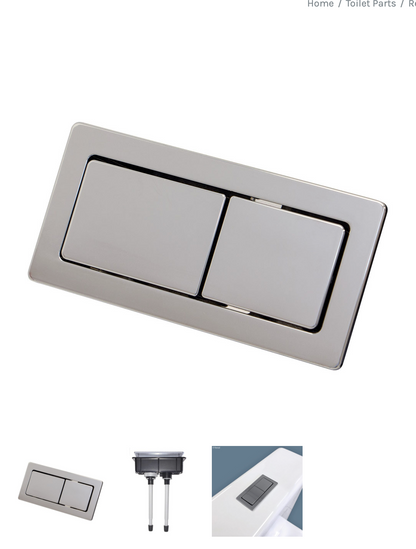 Rectangular Chrome Flush Buttons