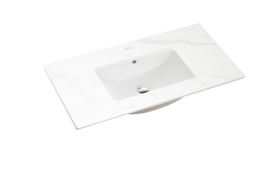 90cm Mountain Snow Sintered Stone Vanity Top