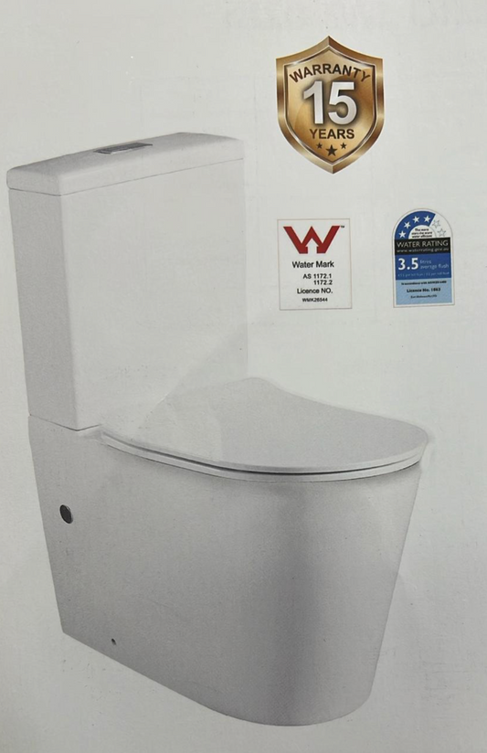 MEZIO Back to Wall Rimless Toilet Suite