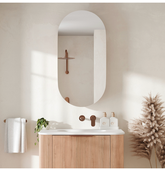 Marlowe Pill Mirror Cabinet, 450 x 900mm