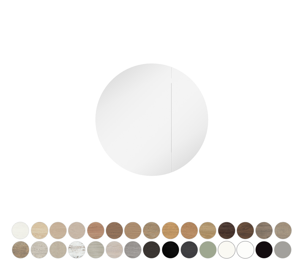 Marlowe Round Mirror Cabinet, 800 x 800mm