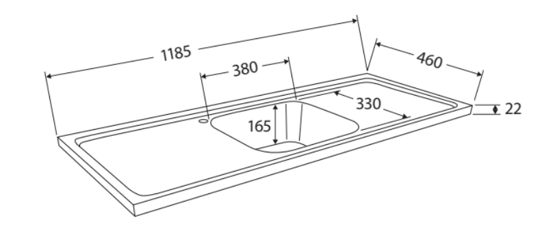 Citi 1200mm Sink-Top Kitchen | Laundry