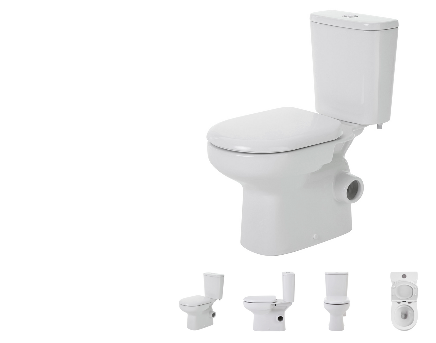 Petra Close-Coupled Toilet Suite,  Gloss White