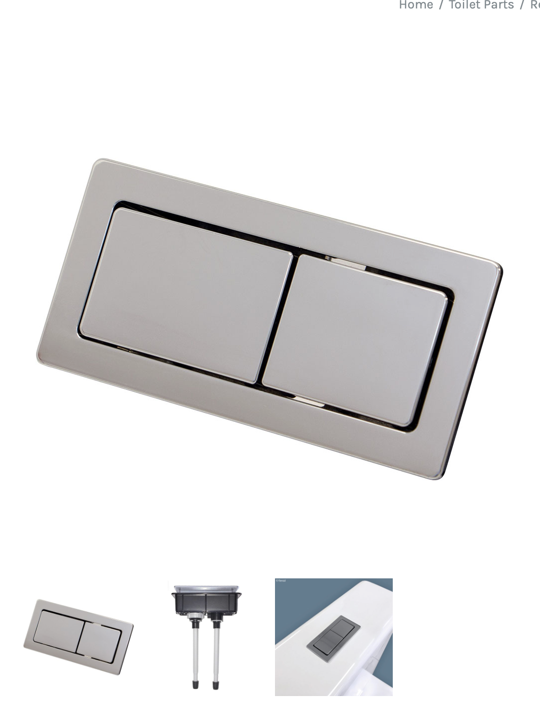 Rectangular Chrome Flush Buttons