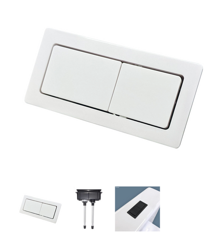 Rectangular Chrome Flush Buttons