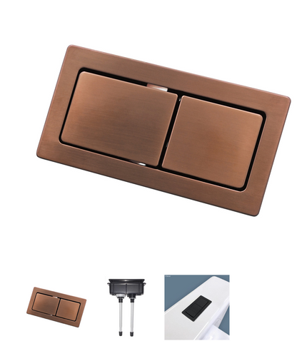 Rectangular Chrome Flush Buttons