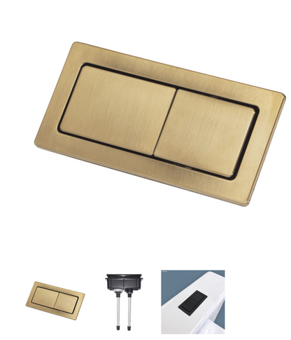 Rectangular Chrome Flush Buttons