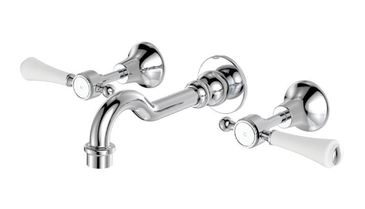 Lillian Lever Basin/Bath Wall Set