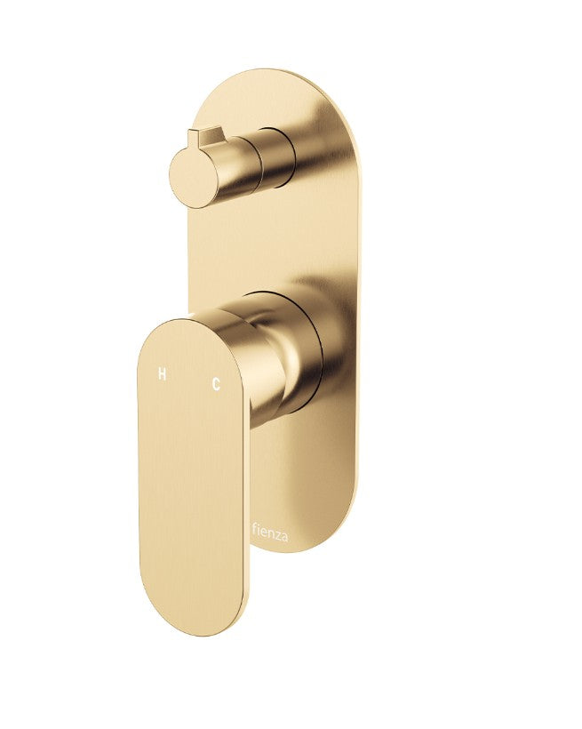 Empire Slim Wall Diverter Mixer, Large Oval Plate, Vertical